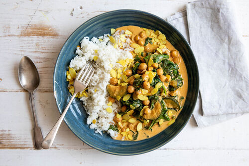 Kichererbsen-Spinat-Korma